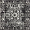 Unique Loom Tradition T-HERITAGE-5216B Black Area Rug Square Top-down Image