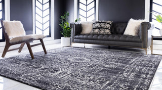 Unique Loom Tradition T-HERITAGE-5216B Black Area Rug Square Lifestyle Image