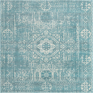 Unique Loom Tradition T-HERITAGE-5216B Light Blue Area Rug Square Lifestyle Image