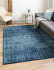 Unique Loom Tradition T-HERITAGE-5216B Navy Blue Area Rug Rectangle Lifestyle Image Feature