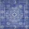 Unique Loom Tradition T-HERITAGE-5216B Royal Blue Area Rug Square Top-down Image