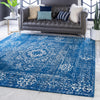 Unique Loom Tradition T-HERITAGE-5216B Royal Blue Area Rug Square Lifestyle Image