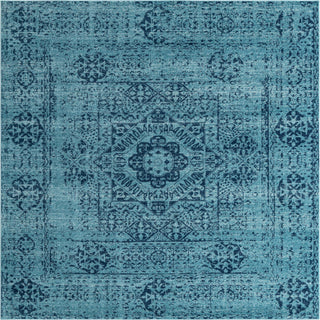 Unique Loom Tradition T-HERITAGE-5216B Turquoise Area Rug Square Top-down Image