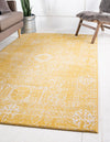 Unique Loom Tradition T-HERITAGE-5216B Yellow Area Rug Rectangle Lifestyle Image Feature