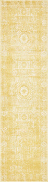 Unique Loom Tradition T-HERITAGE-5216B Yellow Area Rug Runner Top-down Image