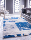 Unique Loom Tradition T-Heritage-5242A Navy Blue Area Rug Rectangle Lifestyle Image Feature