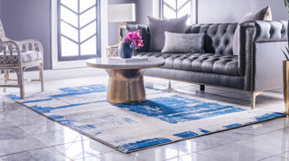 Unique Loom Tradition T-Heritage-5242A Navy Blue Area Rug Rectangle Lifestyle Image