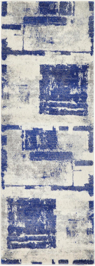 Unique Loom Tradition T-Heritage-5242A Navy Blue Area Rug Runner Top-down Image