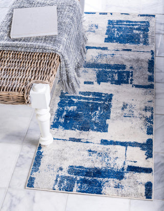 Unique Loom Tradition T-Heritage-5242A Navy Blue Area Rug Runner Lifestyle Image