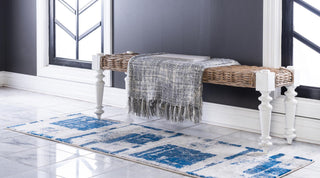 Unique Loom Tradition T-Heritage-5242A Navy Blue Area Rug Runner Lifestyle Image