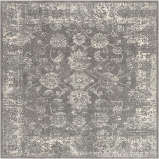 Unique Loom Tradition T-Heritage-5257a Dark Gray Area Rug Square Top-down Image