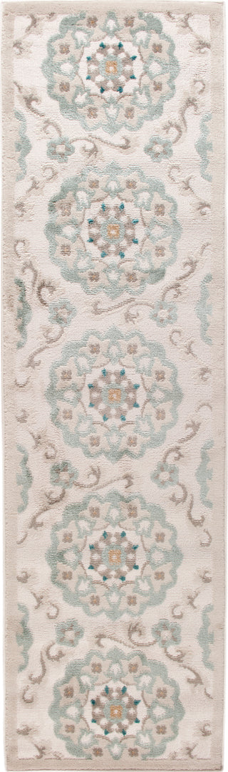 LR Resources Tranquility 81361 Moonrock / Light Blue Area Rug 