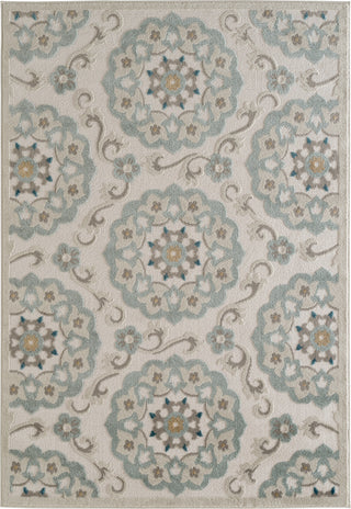 LR Resources Tranquility 81361 Moonrock / Light Blue Area Rug 4x6 Image