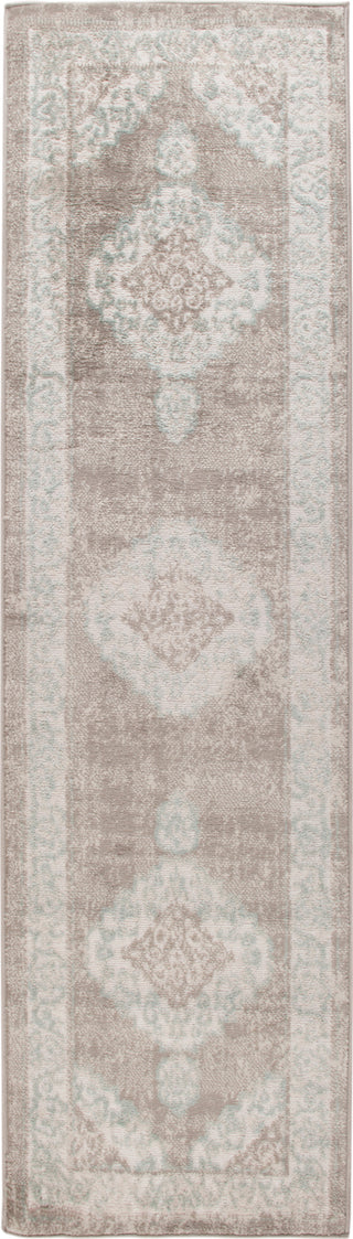 LR Resources Tranquility 81364 Moonrock / Light Blue Area Rug 