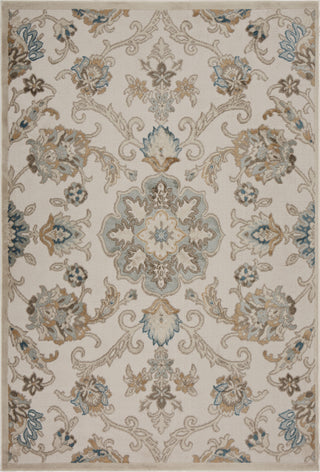 LR Resources Tranquility 81365 Fungi / Light Blue Area Rug 4x6 Image