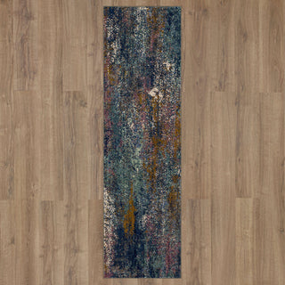 Karastan Enigma Tranquil Ink Blue Area Rug Main Image