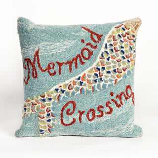 Trans Ocean Frontporch Mermaid Crossing Blue 1'6'' Square