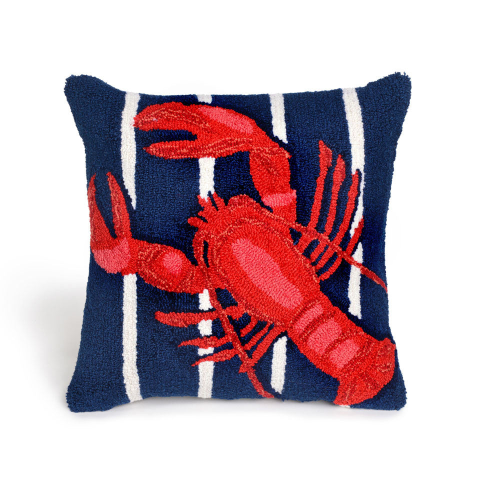 Trans Ocean Frontporch Lobster On Stripes Navy main image