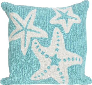 Trans Ocean Capri Starfish Blue Area Rug Mirror by Liora Manne Main Image