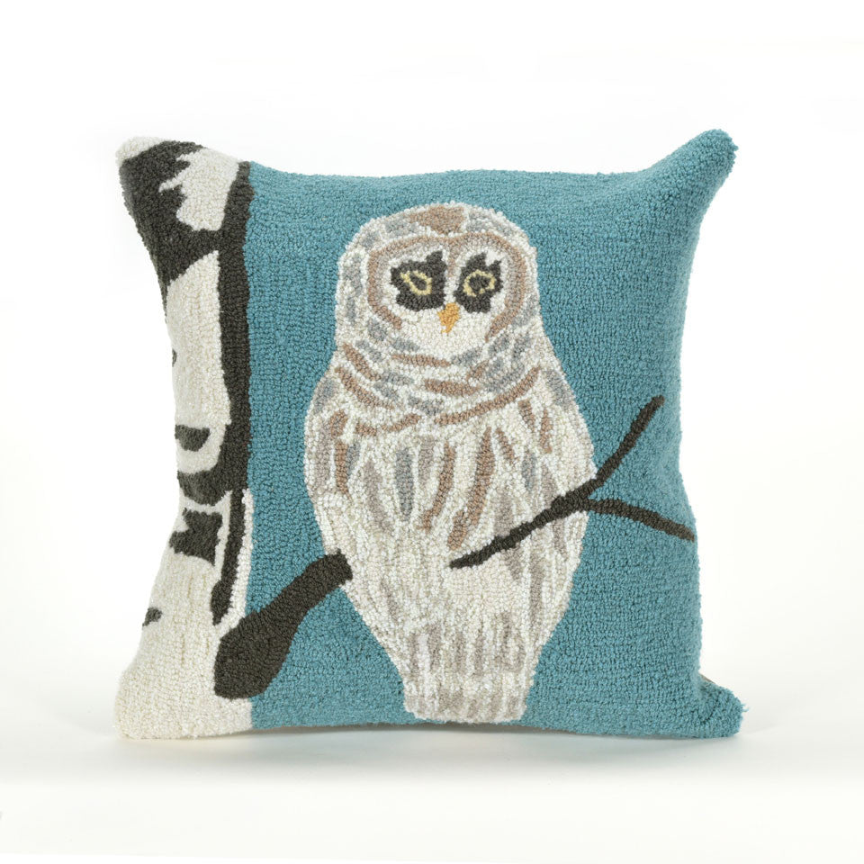 Trans Ocean Frontporch Snowy Owl Blue 1'6'' Square