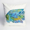 Trans Ocean Visions II Batik Fish Blue 1'8'' Square