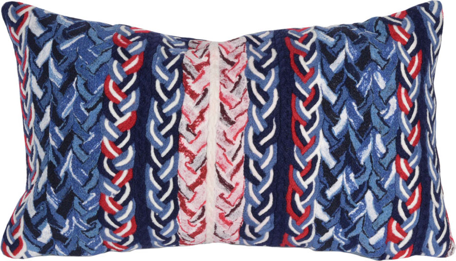 Trans Ocean Visions III Braided Stripe Navy Mirror by Liora Manne main image