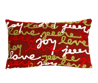 Trans Ocean Visions III Peace Love Joy Red 1'0'' X 1'8''