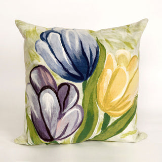 Trans Ocean Visions III Tulips Blue 1'8'' Square