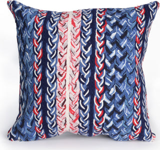 Trans Ocean Visions III Braided Stripe Navy Mirror by Liora Manne Main Image