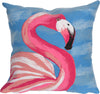 Trans Ocean Visions III Flamingo Blue Mirror by Liora Manne Main Image