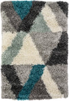 Trans Ocean Andes Triangle Teal Area Rug Mirror by Liora Manne Main Image