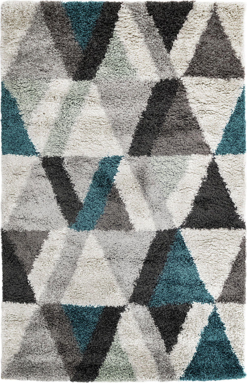 Trans Ocean Andes Triangle Teal Area Rug Mirror by Liora Manne main image