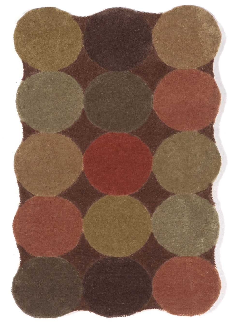 Trans Ocean Amalfi Circles Brown Area Rug by Liora Manne main image