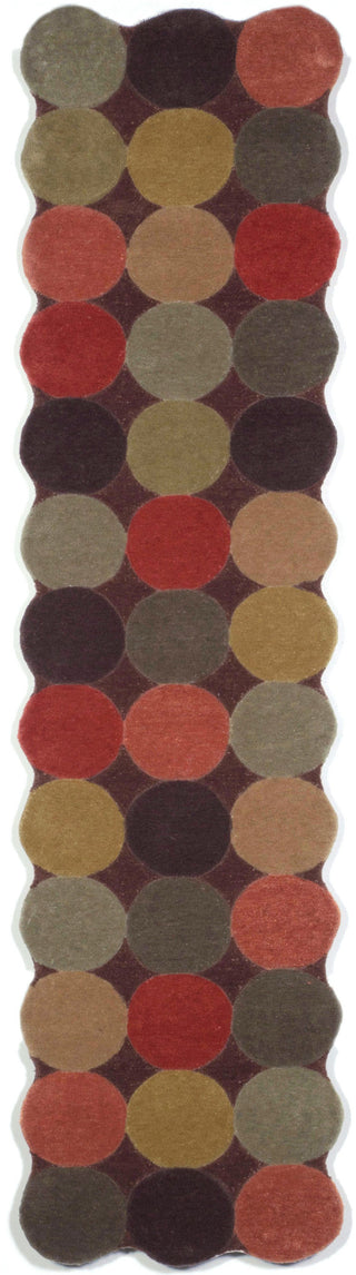 Trans Ocean Amalfi Circles Brown Area Rug Main