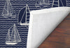 Trans Ocean Capri Sails Blue Area Rug Mirror by Liora Manne 