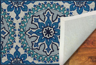 Trans Ocean Capri Moroccan Medallion Blue Area Rug Mirror by Liora Manne 