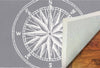 Trans Ocean Frontporch Compass Black/Grey Area Rug Mirror by Liora Manne 