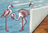 Trans Ocean Frontporch Flamingo Blue Area Rug Mirror by Liora Manne 