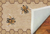 Trans Ocean Frontporch Honeycomb Bee Ivory/Cream Area Rug Mirror by Liora Manne 