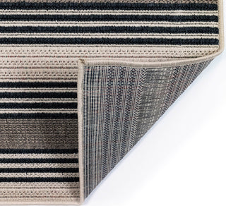 Trans Ocean Riviera Stripe Tan Area Rug Mirror by Liora Manne 