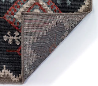 Trans Ocean Riviera Kilim Black Area Rug Mirror by Liora Manne 