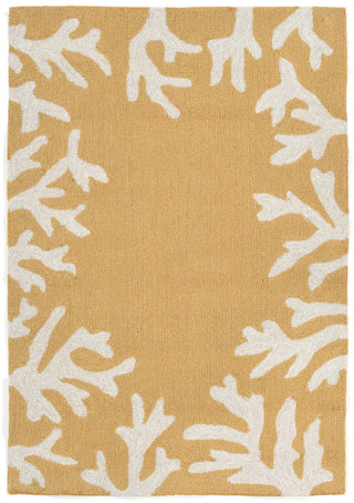 Trans Ocean Capri Coral Bdr Yellow Area Rug Main