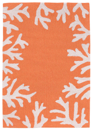 Trans Ocean Capri Coral Bdr Orange Area Rug Main