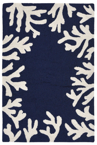 Trans Ocean Capri Coral Bdr Blue Area Rug Main