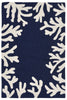 Trans Ocean Capri Coral Border Navy Area Rug by Liora Manne 2' 0'' X 3' 0''