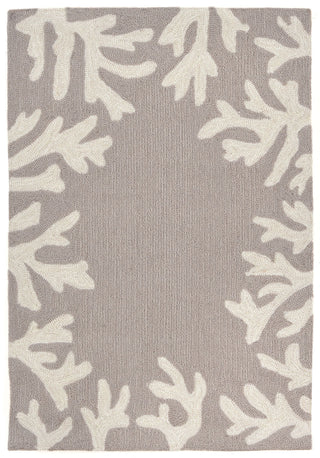 Trans Ocean Capri Coral Bdr Silver Area Rug Main