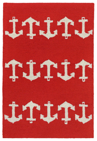 Trans Ocean Capri Anchor Red Area Rug Main