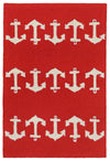 Trans Ocean Capri Anchor Red Area Rug by Liora Manne