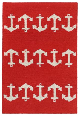 Trans Ocean Capri Anchor Red Area Rug by Liora Manne