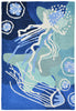 Trans Ocean Capri Jelly Fish Blue Area Rug Main